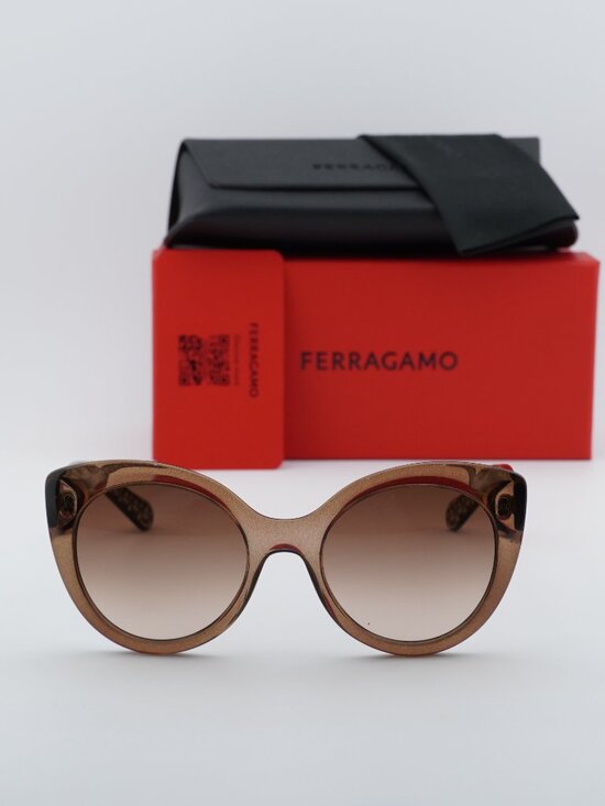 Salvatore Ferragamo SF964S 210 Cat Eye Sunglasses - Brown